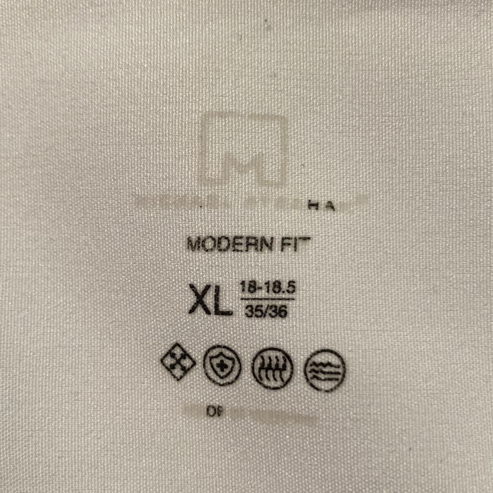Michael Strahan Men's White Dress Shirt Size XL 18-18.5/35-36 - Picture 4 of 10
